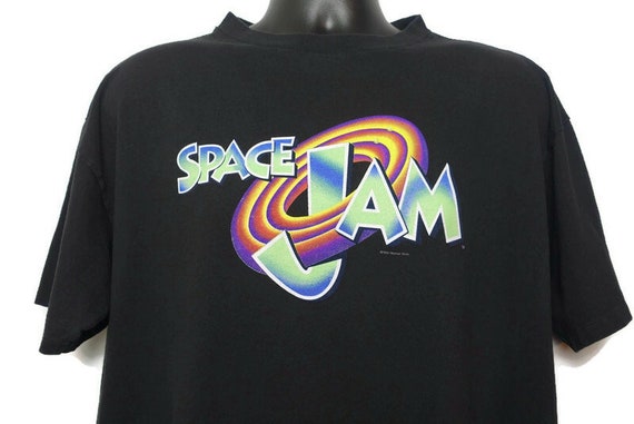 1996 Space Jam Vintage T Shirt, Tune Squad, Bugs Bunny, Michael Jordan, Warner Bros, Original 90s Basketball Alien Movie, Murina XL Tag