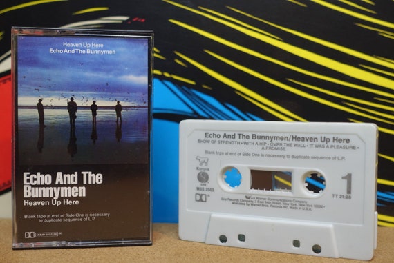 Echo and the Bunnymen Cassette Tape, Heaven Up Here, 80s Music, 1981 Sire Records, Vintage Analog Music, Goth Gifts, Punk, Music Lover Gift