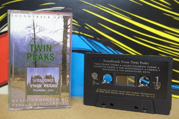 Twin Peaks Cassette Tape Soundtrack by Angelo Badalamenti David Lynch - 1990 Warner Bros. Records Vintage Analog Music