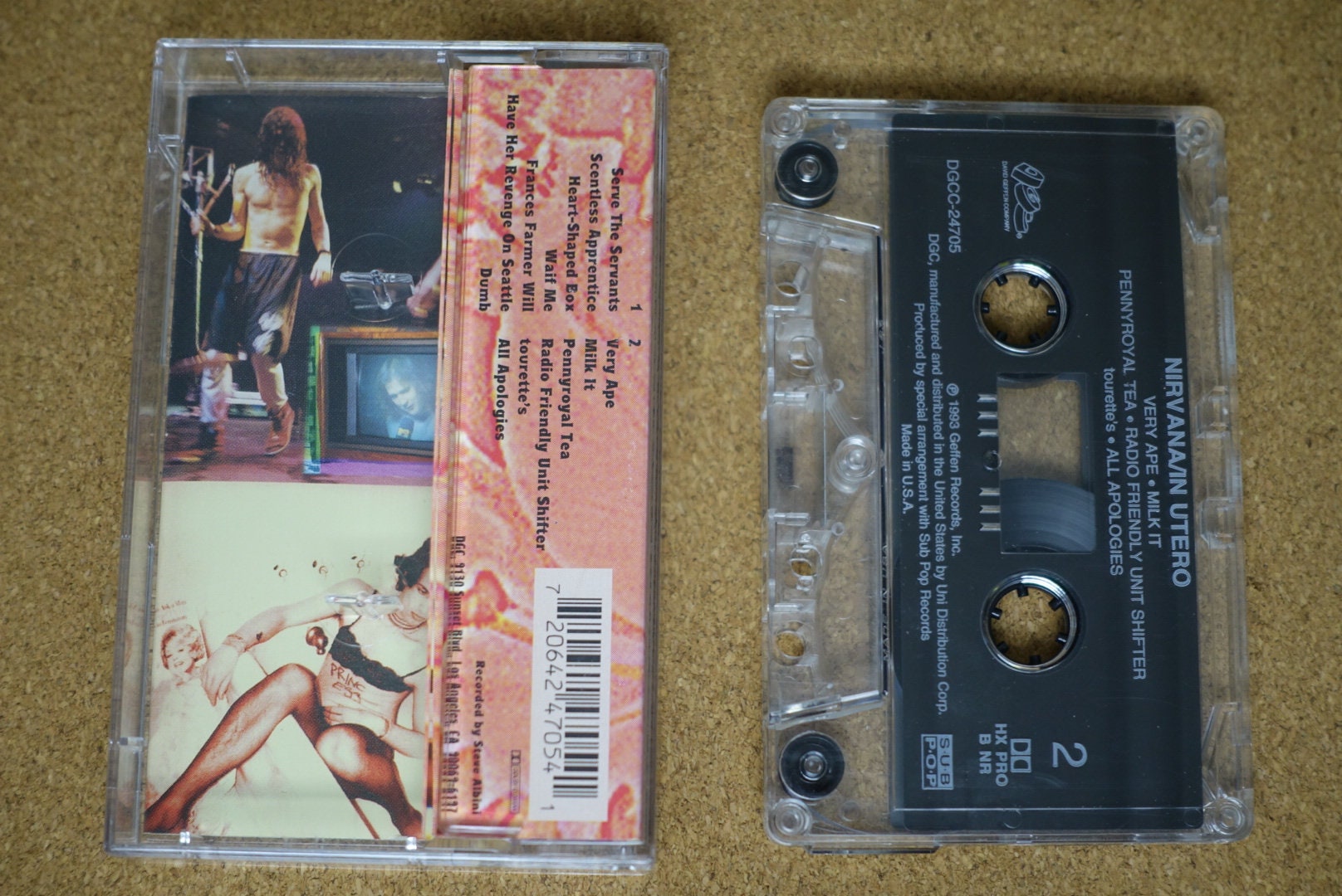 Nirvana In Utero Cassette Tape 1993 DGC Records Vintage Analog Music