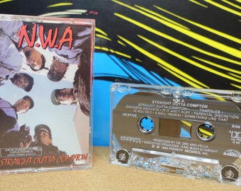 Casete N.W.A. Straight Outta Compton, vintage de 1988, Eazy E, Dr. Dre, Ice Cube, Priority Records, rap, regalo de hip hop, música analógica