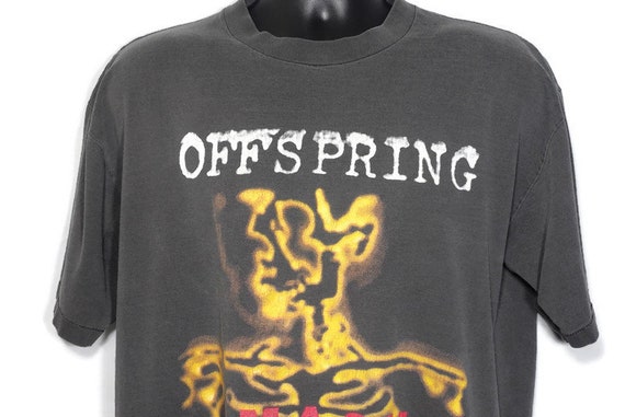 1994 The Offspring Vintage T Shirt - SMASH PUNK Skeleton 2-Sided Original 90s Concert Band T-Shirt