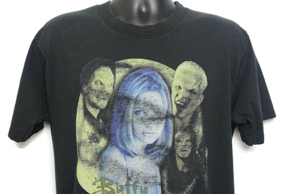 1998 Buffy the Vampire Slayer Vintage T Shirt - Spike Vampire Tee Bite Me - 90s Cult TV Show Tee Vintage T-Shirt