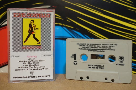My Aim Is True by Elvis Costello Vintage Cassette Tape