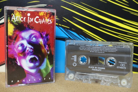 Alice In Chains Facelift Cassette Tape - 1990 Columbia Records Vintage Grunge Analog Music