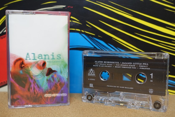 Alanis Morissette - Jagged Little Pill Cassette Tape - 1995 Maverick Records Vintage Analog Music