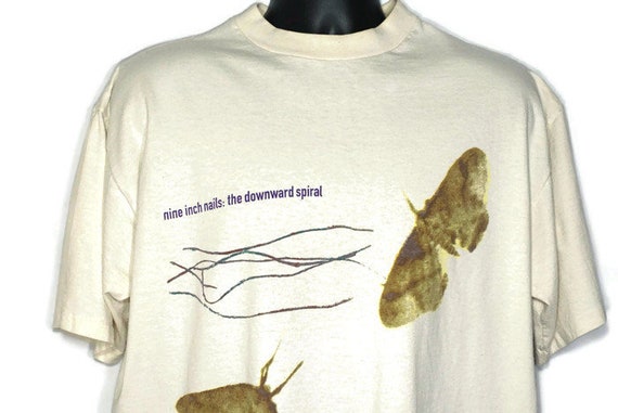 1994 RARE Nine Inch Nails Moths Halo Eight Self Destruct - Downward Spiral Era - Double SIDED - NIN Vintage Concert T-Shirt