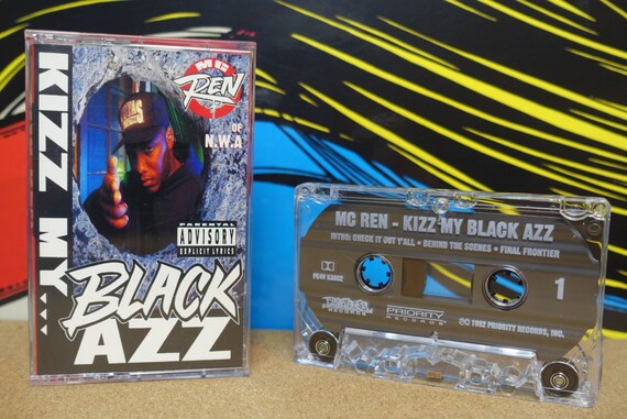 MC Ren - Kizz My Black Azz Cassette Tape - 1992 Priority Ruthless Records Vintage Hip Hop Rap Analog Music