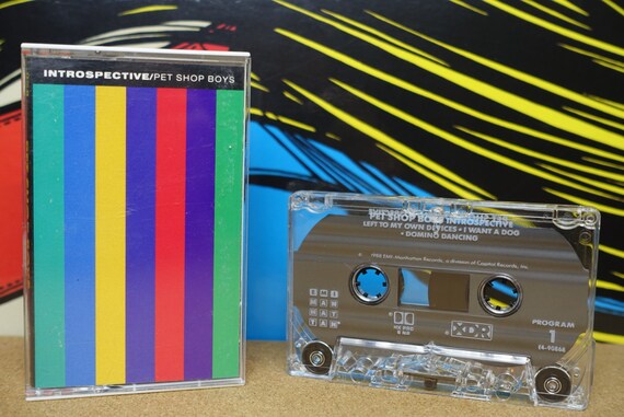 Pet Shop Boys Cassette Tape, Introspective, 80's Music, 1988 Vintage, EMI Manhattan Records, Music Gifts, Music Lover Gift, I love the 80s