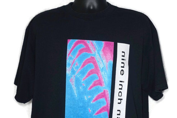 1995 RARE NIN Nine Inch Nails - Hate 1990 Pretty Hate Machine Double-Sided NIN Vintage Concert T-Shirt