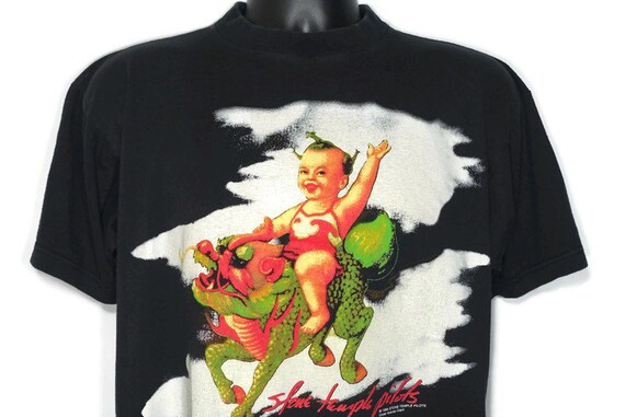 1994 Stone Temple Pilots Vintage T Shirt - PURPLE Album Scott Weiland Grunge Band Tee - 2-Sided Original 90s Concert Band T-Shirt