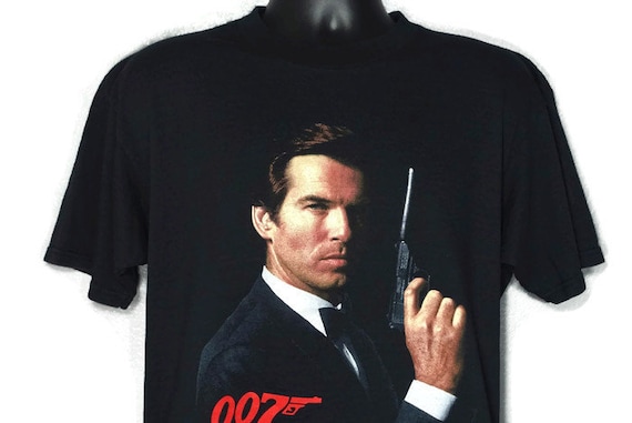 1995 RARE James Bond 007 GoldenEye - Pierce Brosnan - You Can Still Depend On One Man - Double Sided Cult 90s Movie Vintage T-Shirt