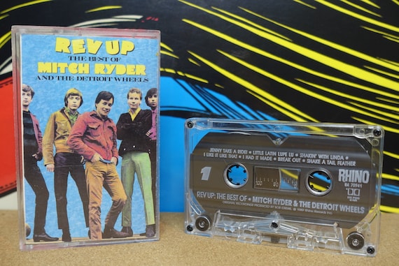 Mitch Ryder & The Detroit Wheels Cassette Tape, Rev Up, The Best Of, Vintage, Quentin Tarantino, 80s Music, Rhino Records, Music Lover Gift