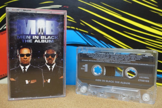 Men In Black Cassette Tape, Soundtrack, Will Smith, Tommy Lee Jones, Alien Movie, Vintage 1997, Columbia Records, Music Lover Gift