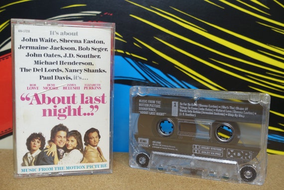 About Last Night Cassette Tape, Demi Moore, Rob Lowe, Movie Soundtrack, 80s music, 1986 EMI Records, Music Lover Gift