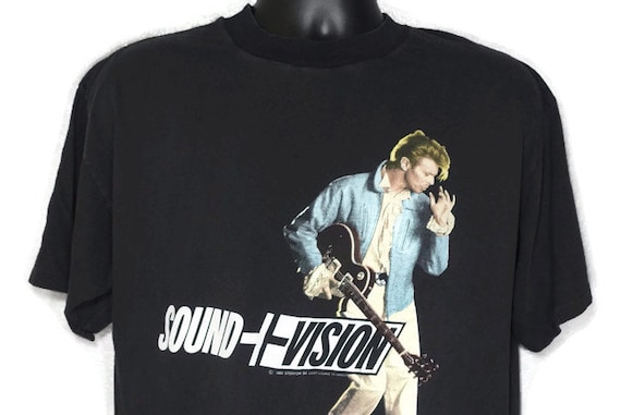 1990 David Bowie - Sound Vision The World 90's Tour Double Sided Brockum Vintage Concert T-Shirt
