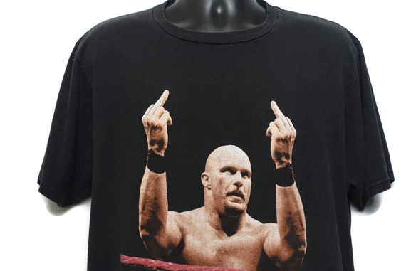 1998 Stone Cold Steve Austin Vintage T Shirt - WWF World Wrestling Federation - Because Stone Cold Said So Bottom Line - Cult 90s T-Shirt