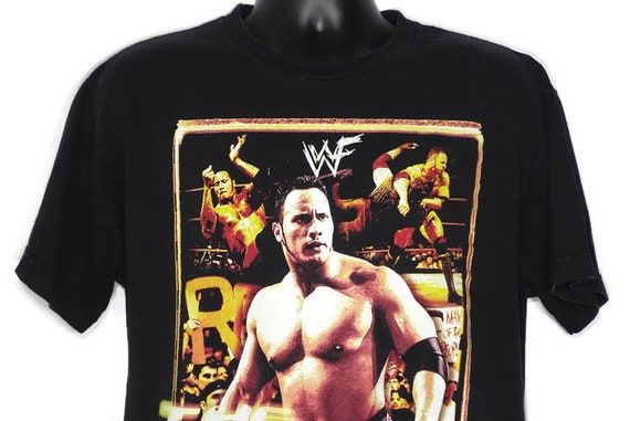 Vintage Original 90s The Rock Dwayne Douglas Johnson 1999 WWF World Wrestling - The People's Choice - Cult TV 2 Sided Vintage T-Shirt