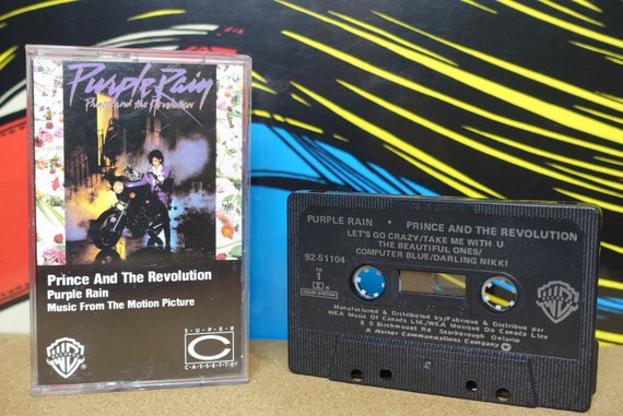 Prince, Purple Rain Cassette Tape, Soundtrack, 1984 Warner Bros Records, 80s Music, Vintage Analog, Music Lover Gift