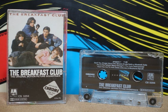 The Breakfast Club (The Original Motion Picture Soundtrack) by Various Artists Vintage Cassette Tape