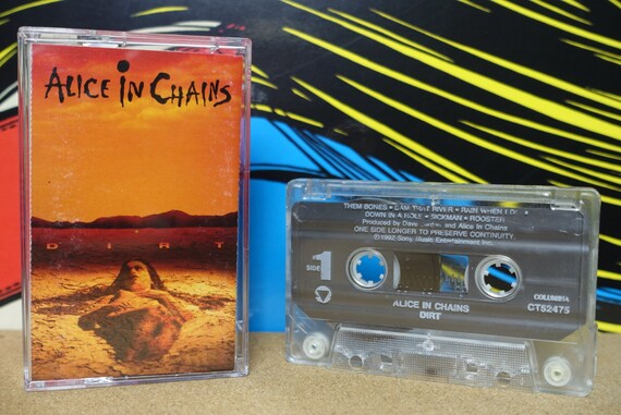Alice In Chains Dirt Cassette Tape - 1992 Columbia Records Vintage Grunge Analog Music