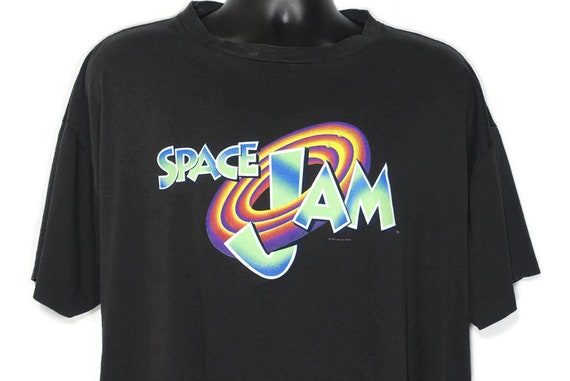 1996 Space Jam Vintage T Shirt - Tune Squad Bugs Bunny Michael Jordan Warner Bros - Original 90s Cult Basketball Alien Movie Promo T-Shirt