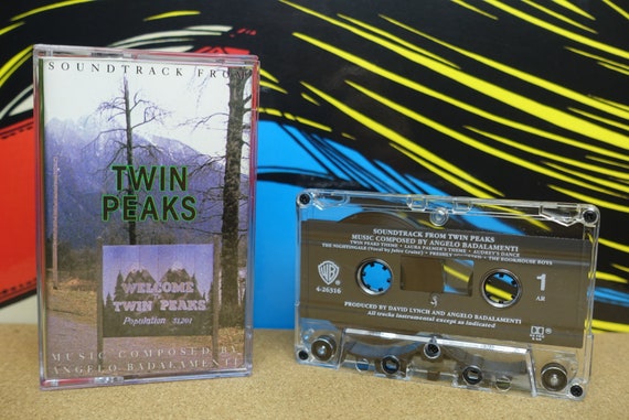 Twin Peaks Cassette Tape Soundtrack by Angelo Badalamenti David Lynch - 1990 Warner Bros. Records Vintage Analog Music, Music Lover Gift