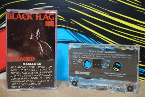Damaged by Black Flag Vintage SST Records Cassette Tape