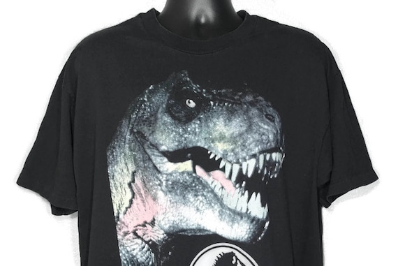 1993 RARE Jurassic Park - Tyrannosaurus Rex T-Rex JP Logo - Vintage T-Shirt