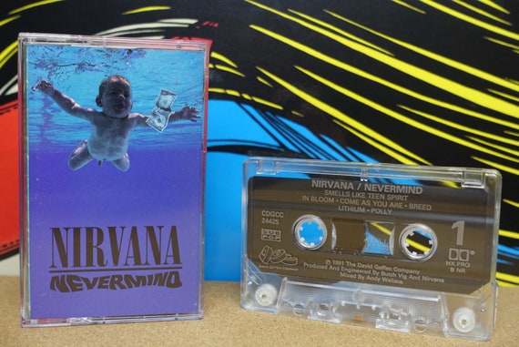Nirvana Nevermind Cassette Tape, RARE Columbia House Tape, Grunge, 1991 DGC Records, Kurt Cobain, Nirvana Cassette, Music Lover Gift
