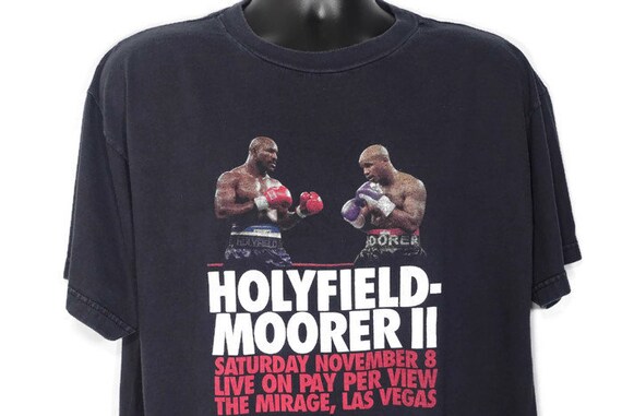 1997 Evander Holyfield VS Michael Moorer Fight II November 8th Mirage Las Vegas Boxing Promo Vintage T-Shirt