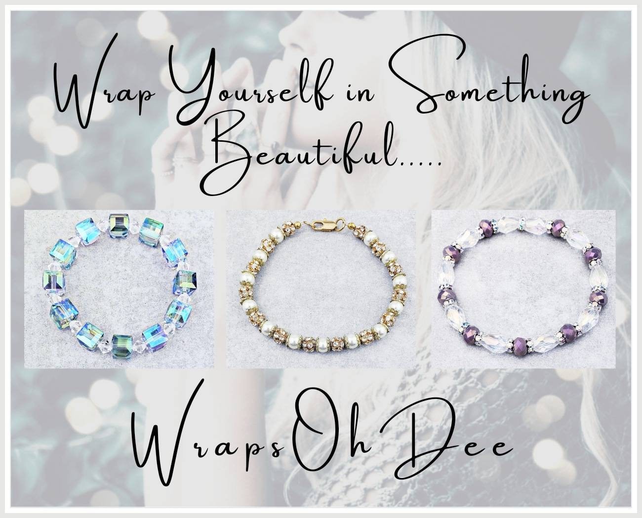 Double Wrap Leather Bracelet Blue Crystal Wrap Bracelet Etsy