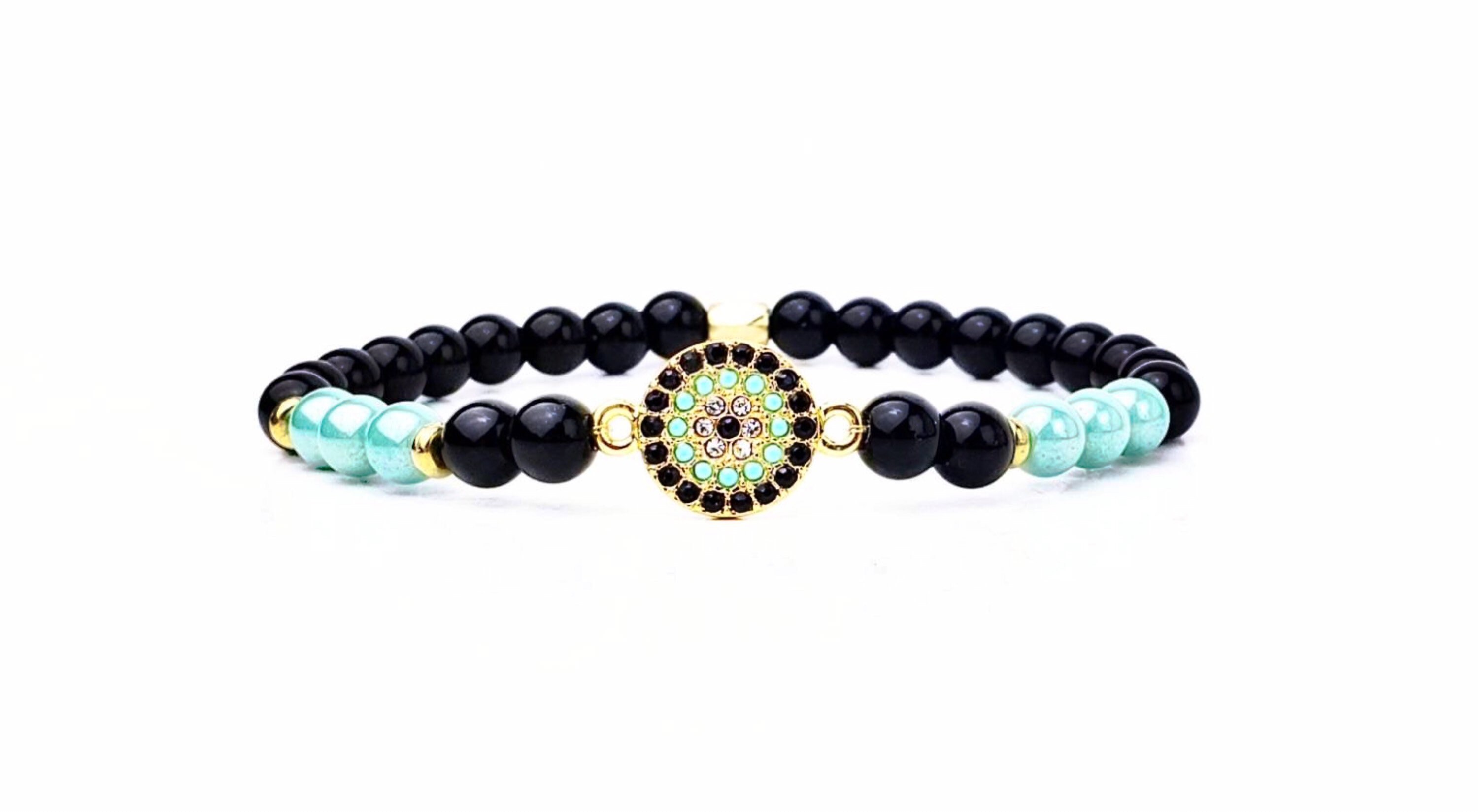 Eye of Protection Bracelet Black Gold main image 1