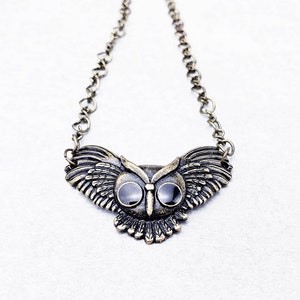 Bronze Owl Pendant Necklace| Long Bronze Pendant Necklace| Owl Lovers Necklace| Symbolic Owl Pendant Necklace| Gift for Owl Lovers