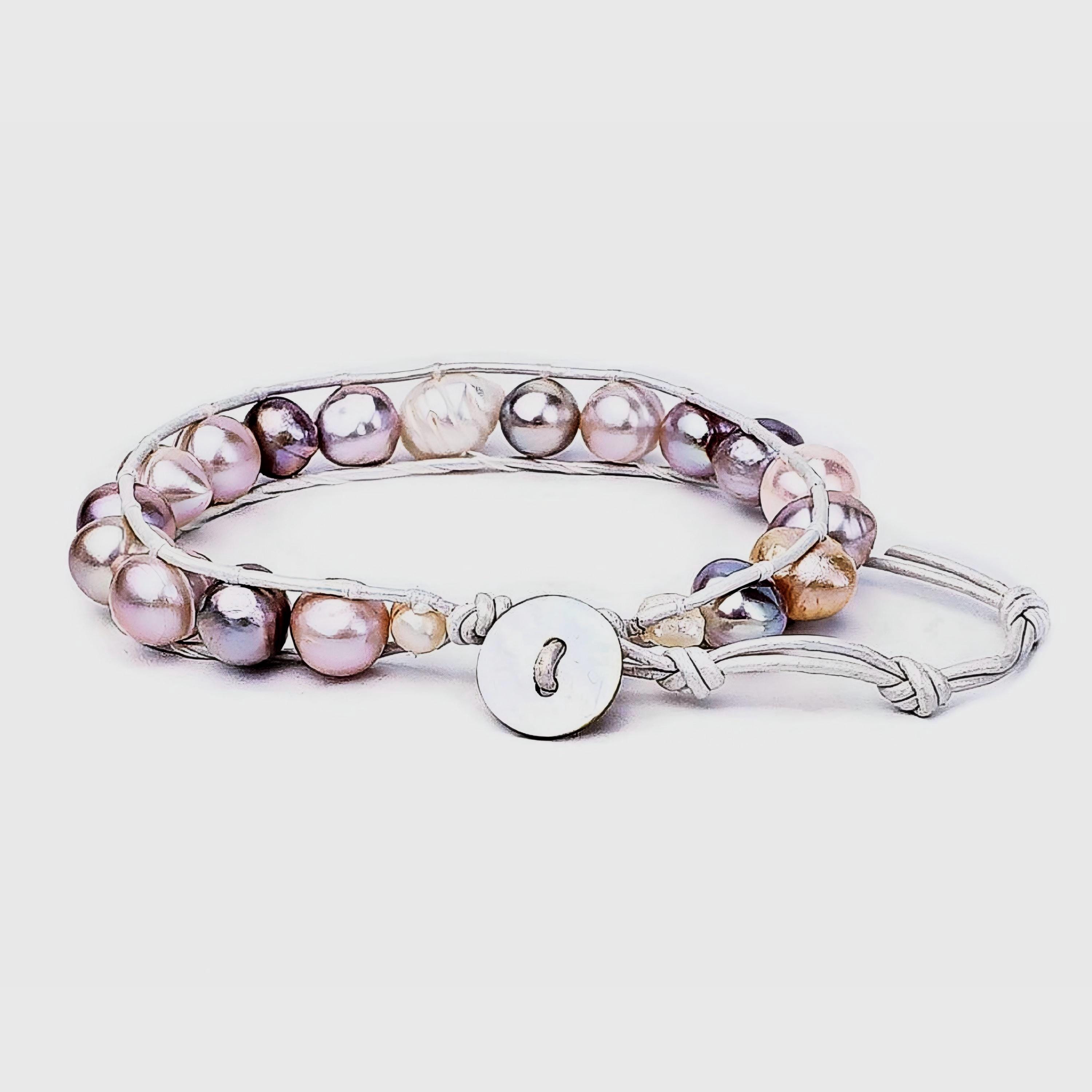 Süsswasserzuchtperlen Armband Oval