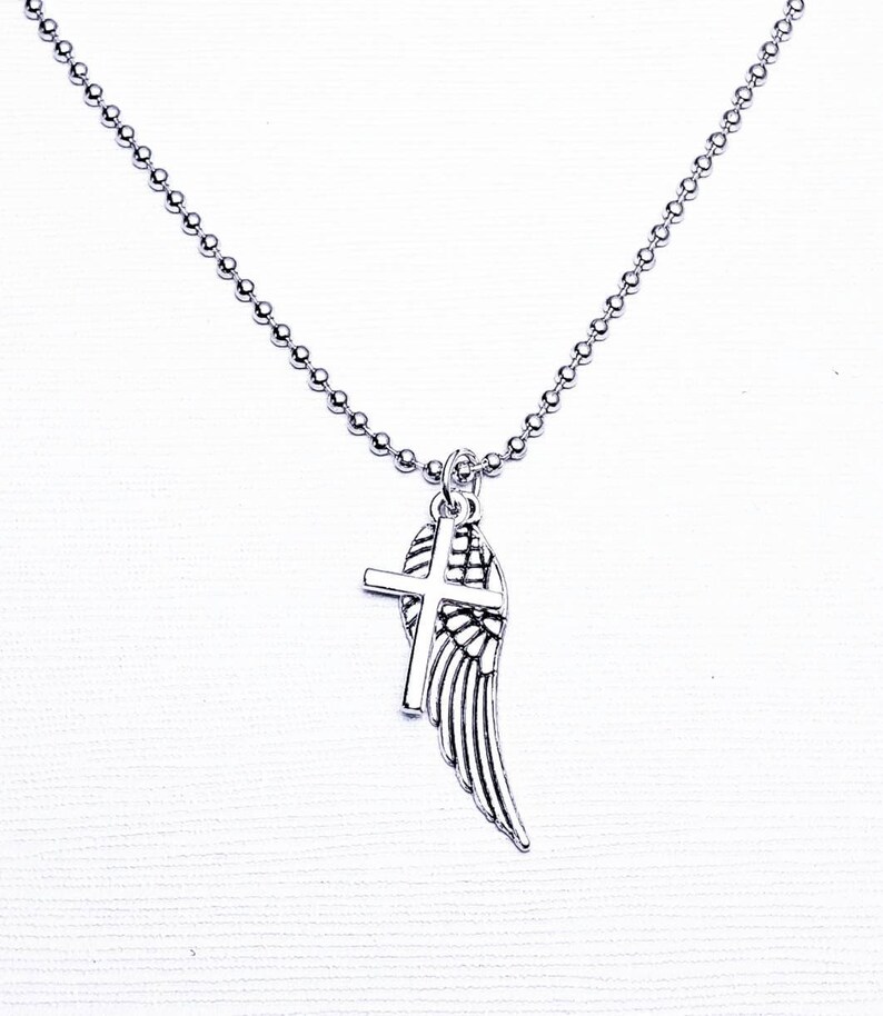 Men S Silver Pendant Necklace Angel Wing Cross Chain Layering - Mens Angel Wing Pendant Men S Silver Pendant Necklace Angel Wing Cross Chain Layering - Mens Angel Wing Pendant