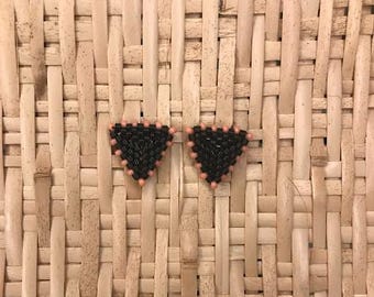 Peyote Beaded Stud Earrings