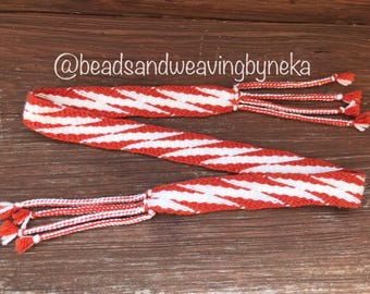 Fingerwoven belt
