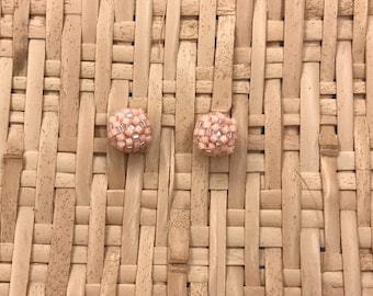 Beaded Stud Earrings