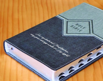 Name NIV Bible with Silver-Gilded Pages, Personalized Faith Keepsake