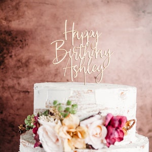 happy birthday raw wood cake topper  cake topper cake toppers wedding custom cake topper cake topper rustic rustic anniversary topper caketopper cake topper custom personalized topper acrylic cake topper wood cake topper last name topper candy bar