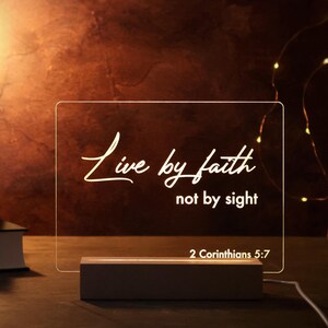Bible Verse Custom Night Light, Personalized Christian LED Scripture Lamp, Religious Home Decor Gift