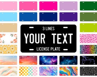 Custom License Plate, Personalized 6x12 Aluminum Vanity Front Car Tag