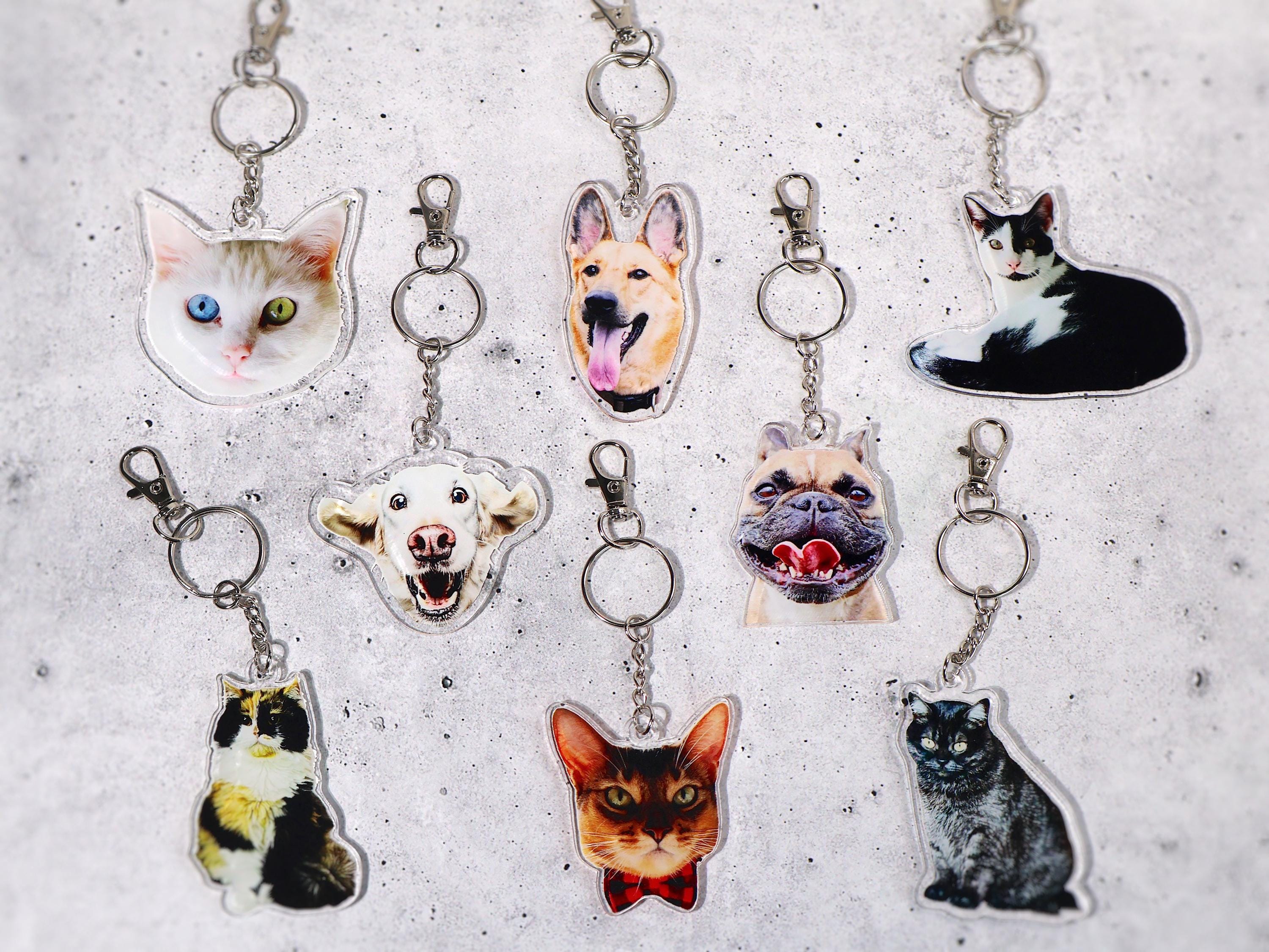 3D Effect Cute Couple And Dogs Cats Sitting Personalized Acrylic Keychain, Anniversary Gift, Gift - Discounts And Promo Codes At TrendingCustom™️ With Checkmate
