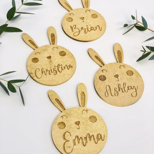 Easter Place Cards, Easter Basket Name Tags, Easter Bunny Place Settings, Custom Place Cards, Easter Table Decor, Easter Bunny Tag, Name Tag