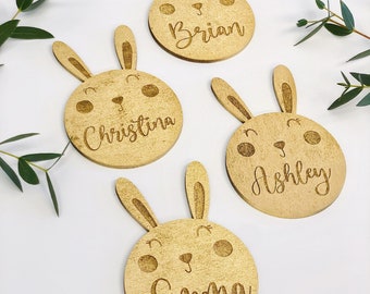 Easter Place Cards, Easter Basket Name Tags, Easter Bunny Place Settings, Custom Place Cards, Easter Table Decor, Easter Bunny Tag, Name Tag