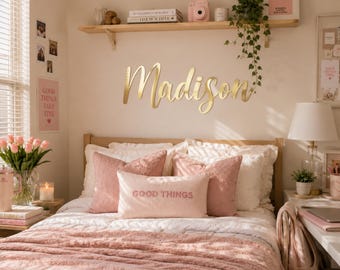 Custom Mirror Acrylic Sign Personalized Dorm Room Wall Decor