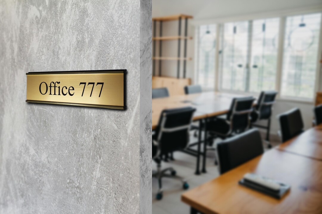 Desk or Wall Name Plate, Custom Tabletop Sign, Personalized Metal ...