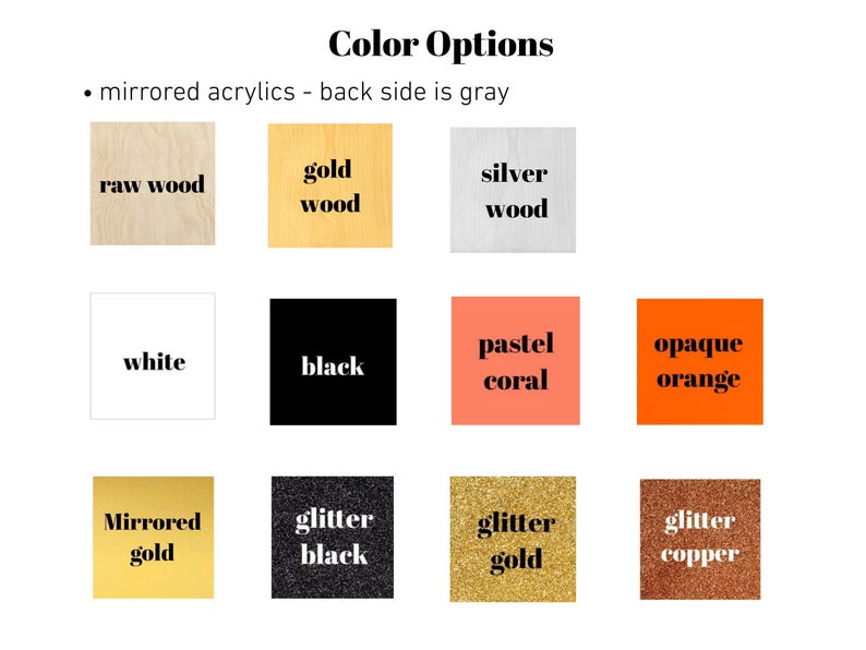 Color and material options for thanksgiving name tags made from durable birch wood or acrylic, personalized with each guest’s name and cut in a pumpkin shape. A festive way to decorate your holiday table with meaningful, handcrafted touches guests will love.