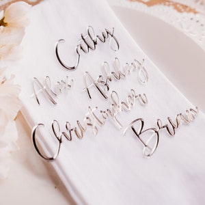 silver mirrored acrylic name tags place cards wooden names name place cards laser cut names name tags for wedding wood name card wedding name tagswedding place cards
bachelorette party
wedding favors 
wedding decor 
name plate
